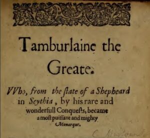 The title page for "Tamburlaine the Greate".